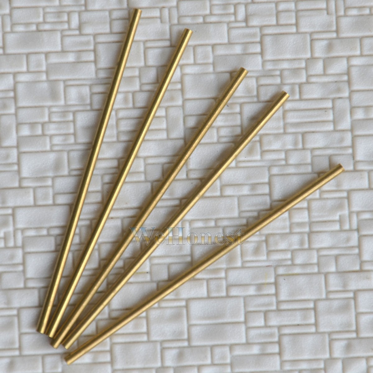   12  x   Brass  Pipe  Copper  Pipe  Copper  Tube  Φ1.7mm  x  60mm  (WeHonest)